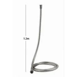TUBO LACCIO FLESSIBILE DOCCIA DOCCETTA VASCA BAGNO 1.2 METRI UNIVERSALE 69238