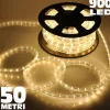 TUBO LUMINOSO 50 METRI BIANCO CALDO PER USO ESTERNO CON CONTROLLER 8 GIOCHI LUCE
