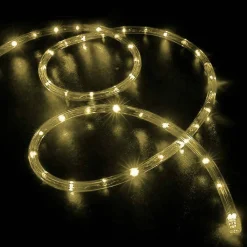 TUBO LUMINOSO 30 METRI LED BIANCO CALDO 720 LUCI PER INTERNO E PER ESTERNO