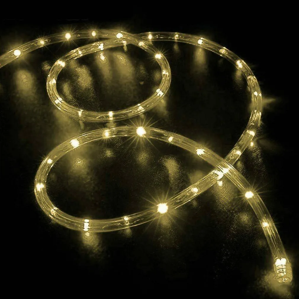 TUBO LUMINOSO 30 METRI LED BIANCO CALDO 720 LUCI PER INTERNO E PER ESTERNO