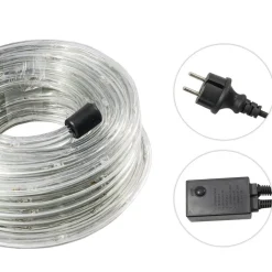 TUBO LUMINOSO A LED 360 LUCI BIANCO CALDO 20 METRI PER USO ESTERNO + CONTROLLER