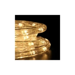 TUBO LUMINOSO NATALIZIO 10 METRI LED BIANCO CALDO CON CONTROLLER 8 FUNZIONI