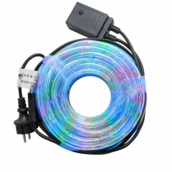 TUBO LUMINOSO NATALIZIO 10 METRI LED MULTICOLOR CONTROLLER 8 FUNZIONI X ESTERNO