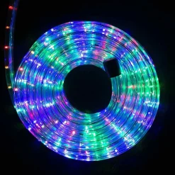 TUBO LUMINOSO NATALIZIO 10 METRI MULTICOLOR 240 LUCI CON CONTROLLER 8 FUNZIONI