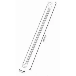 TUBO NEON LED T8 OPACO 26 WATT CONNESSIONE BILATERALE LUCE 4000K 6500K T8-26W-O