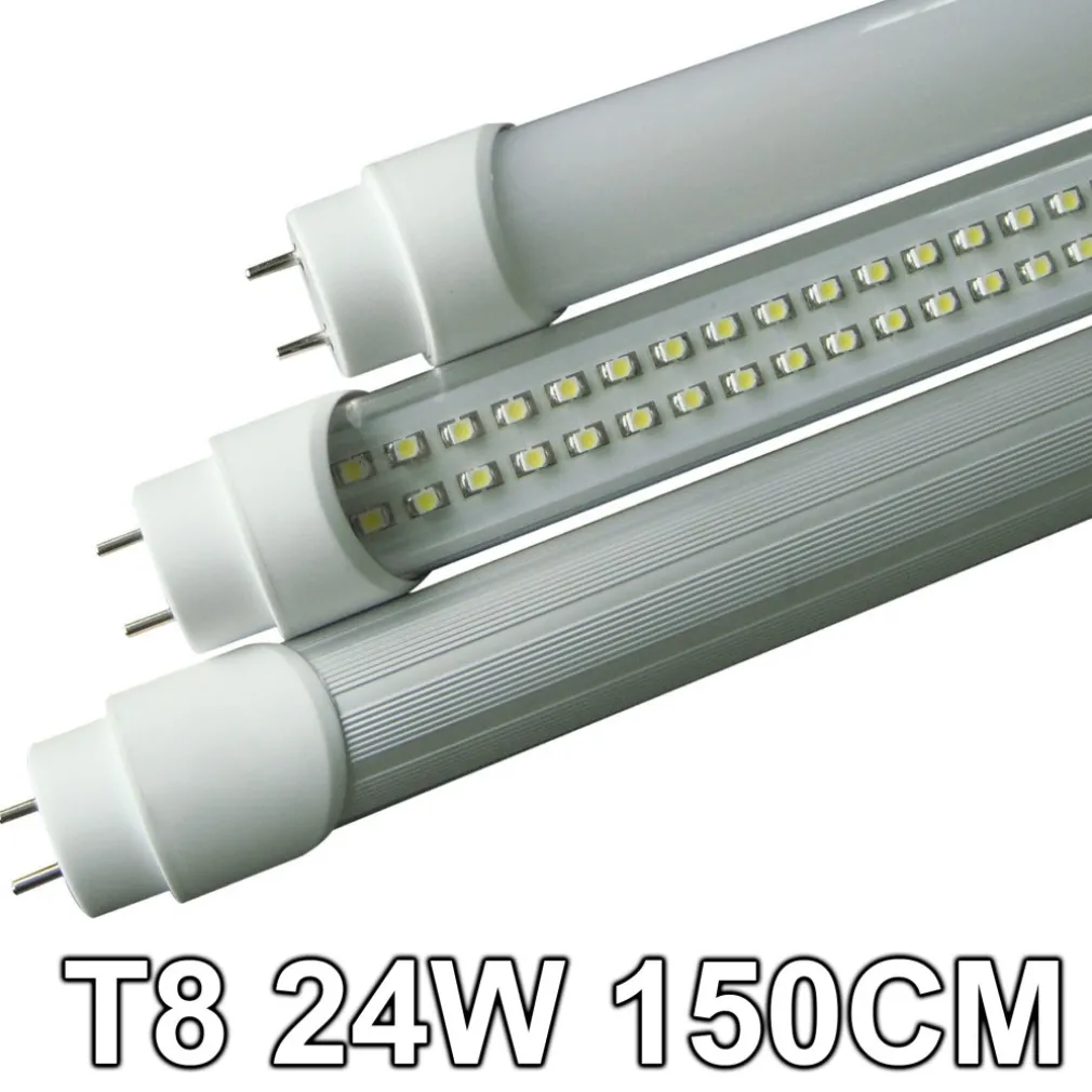 TUBO NEON LED 24W "150 CM" ATTACCO T8 SMD LED LUCE BIANCA FREDDA CALDA NATURALE