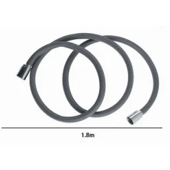 TUBO PER DOCCIA FLESSIBILE 1.8 MT GRIGIO 180 CM BAGNO LACCIO DOCCETTA BOX 87285