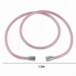 TUBO RICAMBIO LACCIO FLESSIBILE DOCCIA 1.5 MT LACCIO PVC RIVESTIMENTO ROSA 87293