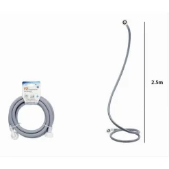 TUBO SCARICO CARICO PER LAVATRICE LAVASTOVIGLIE CON CURVA RACCORDO PIPA 2.5MT 59051