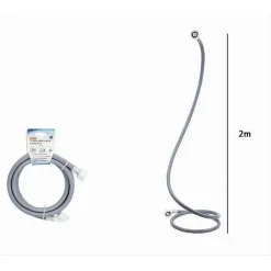 TUBO SCARICO CARICO PER LAVATRICE LAVASTOVIGLIE CON CURVA RACCORDO PIPA 2MT 59050