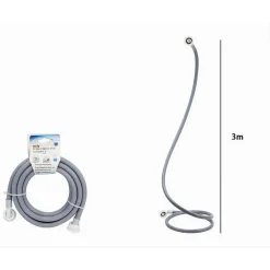 TUBO SCARICO CARICO PER LAVATRICE LAVASTOVIGLIE CON CURVA RACCORDO PIPA 3MT 59052
