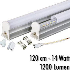TUBO T5 NEON LED 14 WATT 120 CM 1200 LMN PER USO INTERNO LUCE BIANCA PLAFONIERA