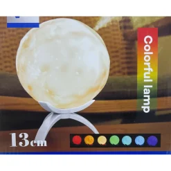 UMIDIFICATORE LAMPADA A FORMA DI LUNA LUCE RGB LED AROMATERAPIA DIFFUSORE AROMI FUMO 13CM