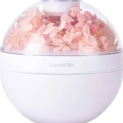 UMIDIFICATORE PER AMBIENTE AROMATERAPIA OLI ESSENZIALI USB CON FIORI PROFUMATORE