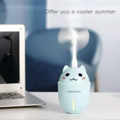 UMIDIFICATORE USB 3IN1 ULTRASUONI MICETTO GATTO 320ML AROMATERAPIA DIFFUSORE