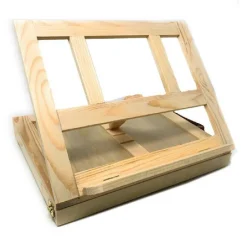 VALIGETTA ARTISTI IN LEGNO CON BASE D'APPOGGIO E CASSETTO PER DIPINGERE 07074