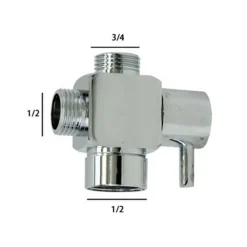 VALVOLA DEVIATRICE DEVIATORE 3 VIE RUBINETTO RICAMBIO DOCCIA 1/2