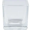 VASO CUBO 10x10x10 CM CRISTALLO VETRO CANDELE CONFETTI PORTA FIORI PORTA PIANTA