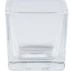 VASO CUBO 6x6x6CM CRISTALLO TRASPARENTE VETRO CANDELA CONFETTI PORTAFIORI PIANTA
