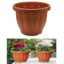 VASO FIORIERA CLASSICO DIAMETRO 35 CM IN PLASTICA PER PIANTE FIORI DA ESTERNO