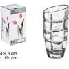 VASO FLORA 19CM DIAMETRO 9,3 CRISTALLO TRASPARENTE VETRO PORTAFIORI PORTAPIANTA