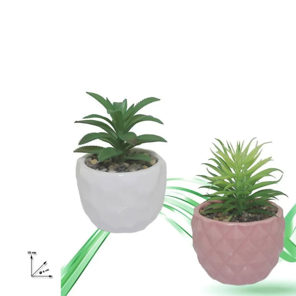 VASO IN CERAMICHE PER PIANTINE CASA GIARDINO DECORAZIONE INTERNO CASA 15X9 CM