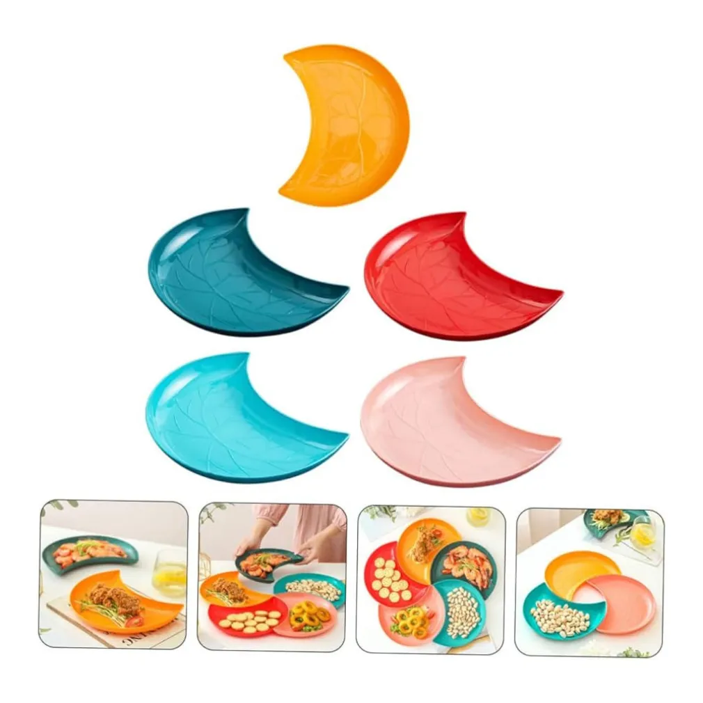 Vassoio 5 Scomparti Colorati per Snack Frutta Secca Dolci e Finger Food
