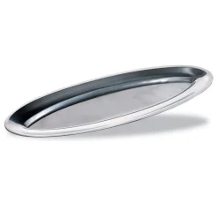 VASSOIO DA PORTATA ACCIOIO INOX OVALE 30CM ANTIPASTI CUCINA PRANZO CENA SERVIZIO
