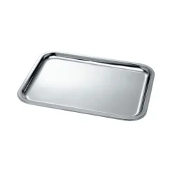 VASSOIO DA PORTATA DA TAVOLA IN ACCIOIO INOX RETTANGOLARE 39X29CM HOTELLERIA