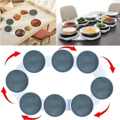 VASSOIO GIREVOLE CENTROTAVOLA PIATTO MOBILE 360° GUIDE ESPANDIBILI RIMOVIBILI RESISTENTE