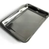 VASSOIO GUANTIERA IN ACCIAIO INOX RETTANGOLARE PORTATA CUCINA MISURE 36X27X4,8CM