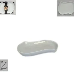 VASSOIO IN CERAMICA BIANCO ONDULATO 32X20 CM PIATTO DA PORTATA PER ANTIPASTI
