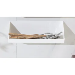 VASSOIO MULTIUSO ARMADIETTO ORGANIZZATORE ACCESSORI BAGNO TRUCCO BIANCO 227X77X83MM 10854