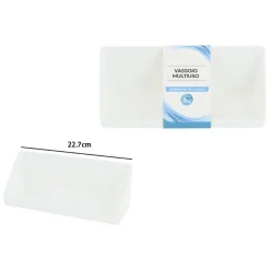VASSOIO MULTIUSO ARMADIETTO ORGANIZZATORE ACCESSORI BAGNO TRUCCO BIANCO 227X77X83MM 10854
