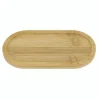 VASSOIO MULTIUSO IN BAMBÙ DECORATIVO ORGANIZER OVALE PER CUCINA BAGNO 17.5X9CM 10851