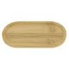 VASSOIO MULTIUSO IN BAMBÙ DECORATIVO ORGANIZER OVALE PER BAGNO CUCINA 26.5X9CM 10852