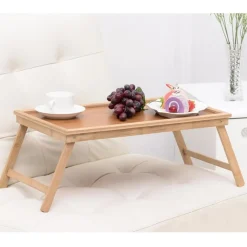 VASSOIO SNACK COLAZIONE PIEGHEVOLE IN LEGNO ALTEZZA 50X21X31 CM RICHIUDIBILE