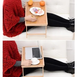 VASSOIO SNACK COLAZIONE PIEGHEVOLE IN LEGNO ALTEZZA 50X21X31 CM RICHIUDIBILE