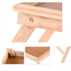 VASSOIO SNACK COLAZIONE PIEGHEVOLE IN LEGNO ALTEZZA 50X21X31 CM RICHIUDIBILE