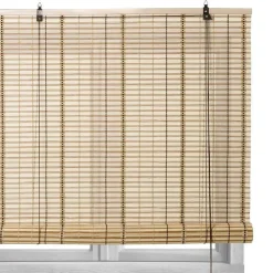 VENEZIANA AVVOLGIBILE BAMBÙ 100X180CM TENDA TAPPARELLA A RULLO DA SOLE OSCURANTE