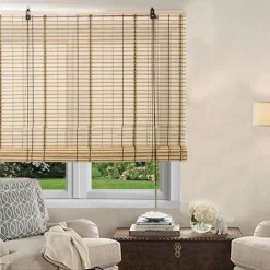 VENEZIANA AVVOLGIBILE BAMBÙ 120X200CM TENDA TAPPARELLA A RULLO DA SOLE OSCURANTE