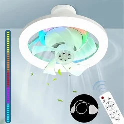 VENTILATORE SOFFITTO CON LUCE LED RGB REGOLABILE SKY REFRESH CON TELECOMANDO
