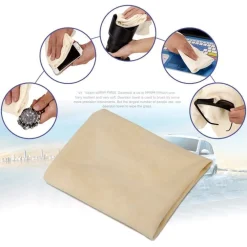 VERA PELLE DI DAINO PANNO SCAMOSCIATO 39X59 CM VETRO VETRI AUTO ASCIUGA