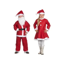 VESTITO VESTITINO PER BAMBINI BABBO NATALE BAMBINI E BAMBINE DA 6 A 9 ANNI ROSSO