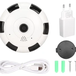 VIDEOCAMERA V380S IP SORVEGLIANZA PANORAMICA VR CAM 360° WIFI TELECAMERA