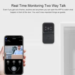 VIDEOCITOFONO CAMPANELLO SENZA FILI DA ESTERNO IMPERMEABILE IP67 SCHERMO IPS 4,3''