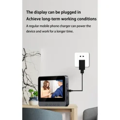 VIDEOCITOFONO CAMPANELLO SENZA FILI DA ESTERNO IMPERMEABILE IP67 SCHERMO IPS 4,3''