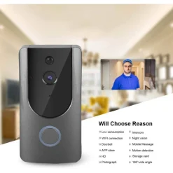 VIDEOCITOFONO WIFI IP TELECAMERA CITOFONO CAMPANELLO SENZA FILI APP SMARTPHONE