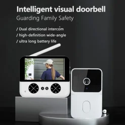 VIDEOCITOFONO WIRELESS TELECAMERA SCHERMO IPS 4,3