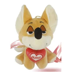 VOLPE 30 CM PELUCHE CON CUORE TI AMO IDEA REGALO SAN VALENTINO COLORI ASS. 92454